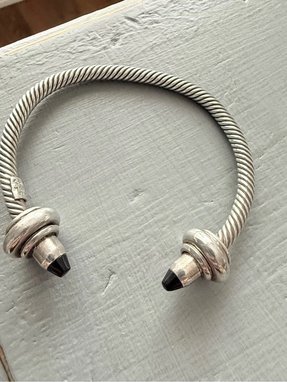 Taxco Mexico 925 Sterling Silver Twist Cable Cuff Bracelet